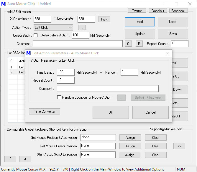 autoclicker with keyboard clicks